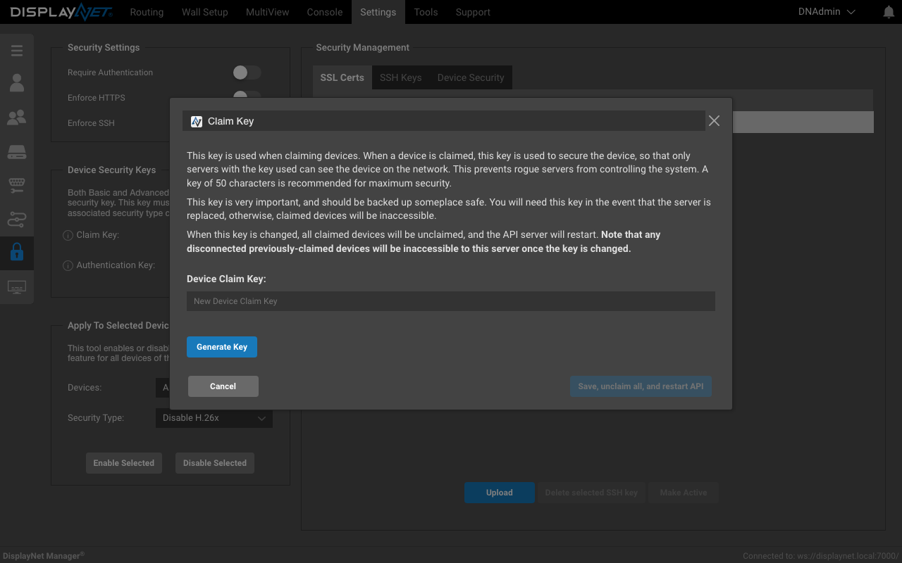 Generate Claim Key
