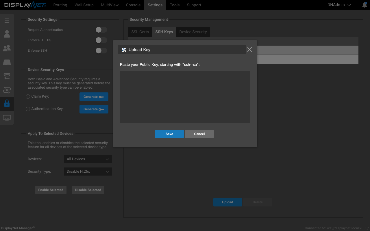 Upload SSH Key